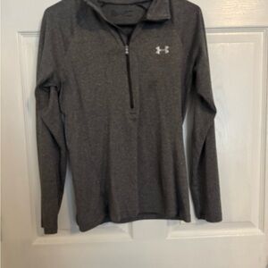 Under Armour  Women's Heathered Gray 3/4 Zip Up Pullover